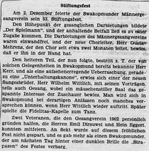 stiftungsfest bericht 1952.geaendert